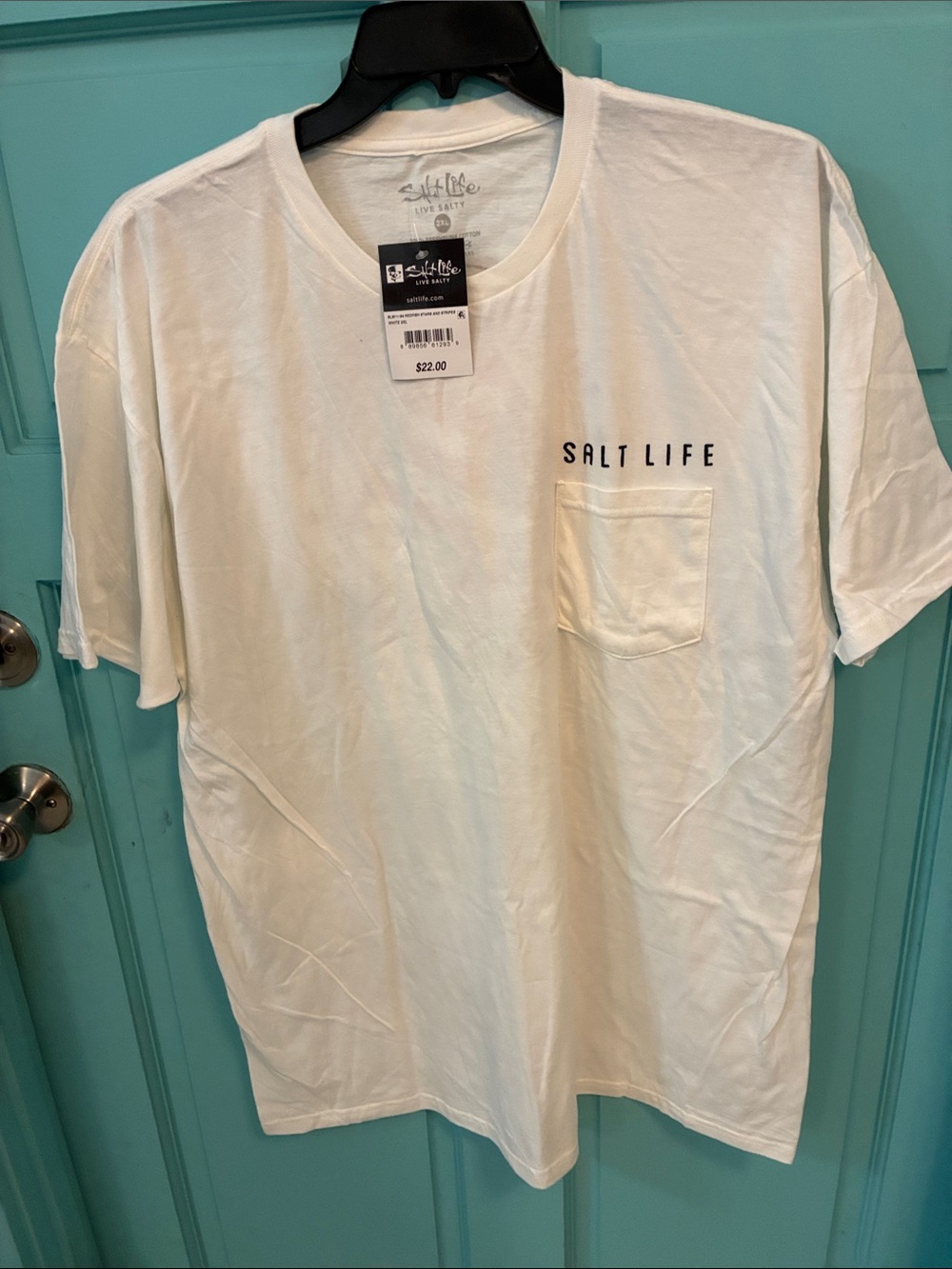 Salt Life White Short-Sleeve Pocket Tee